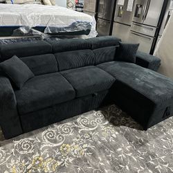 Sofa With Pullout Bed And Storage Brand New In Box 