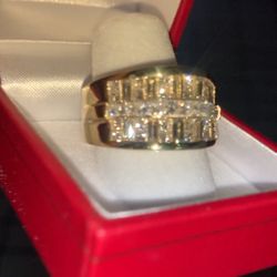 Mens Gold Ring Diamond 18k