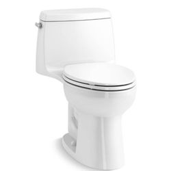 1-Piece 1.28 GFP Single Flush
Elongated Chair Height Toilet 