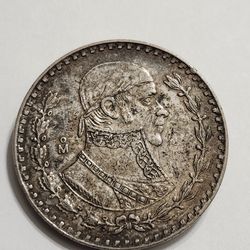 1962 Mexico Silver Un Peso Coin
