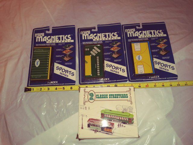 Vintage 80's Travel Car Magnet Board Game