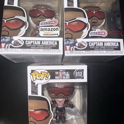 Funko Pop Marvel Captain America Special Edition, Amazon Exclusive #818 Falcon #812