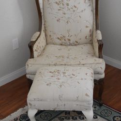 Antique Chairs And Footstool