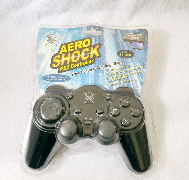 New PS2 AERO SHOCK - PS2 GAME CONTROLLER - Dual Shock - Factory Sealed