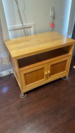 Wooden TV Stand with Cabinet