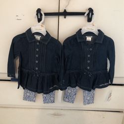 Calvin Kelvin Baby Girl 12 Months Outfit Set