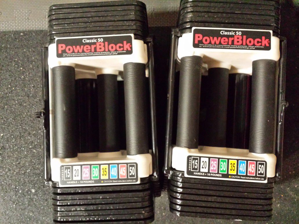Powerblock classic 50 adjustable dumbbells