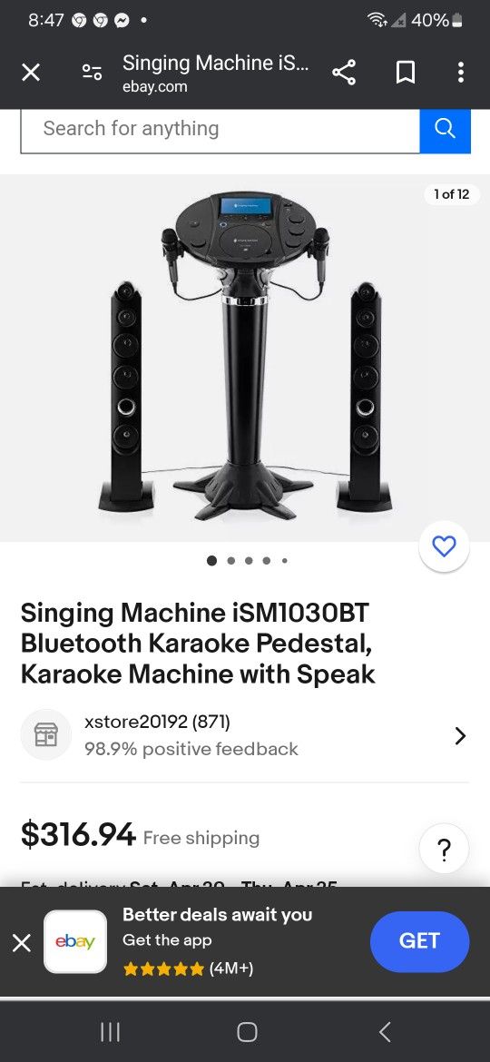 Singing Karaoke Machine BLUETOOTH W/speakers