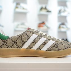 Adidas x Gucci Monogram Gazelle unisex shoes