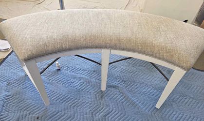 Modern Curved Upholstered Accent Bench