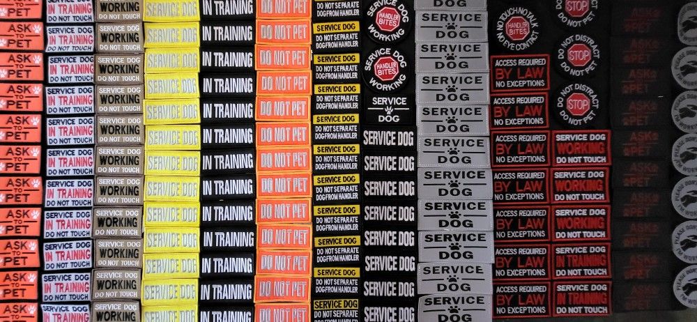 Velcro Patches for Service Dogs __ Large Selection __ Hook & Loop __ starting at $5 each