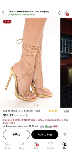 Gold Strappy Lace-Up Stiletto Heeled Sandals