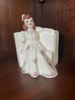 Planter/vase Vintage Florence Ceramic Girl