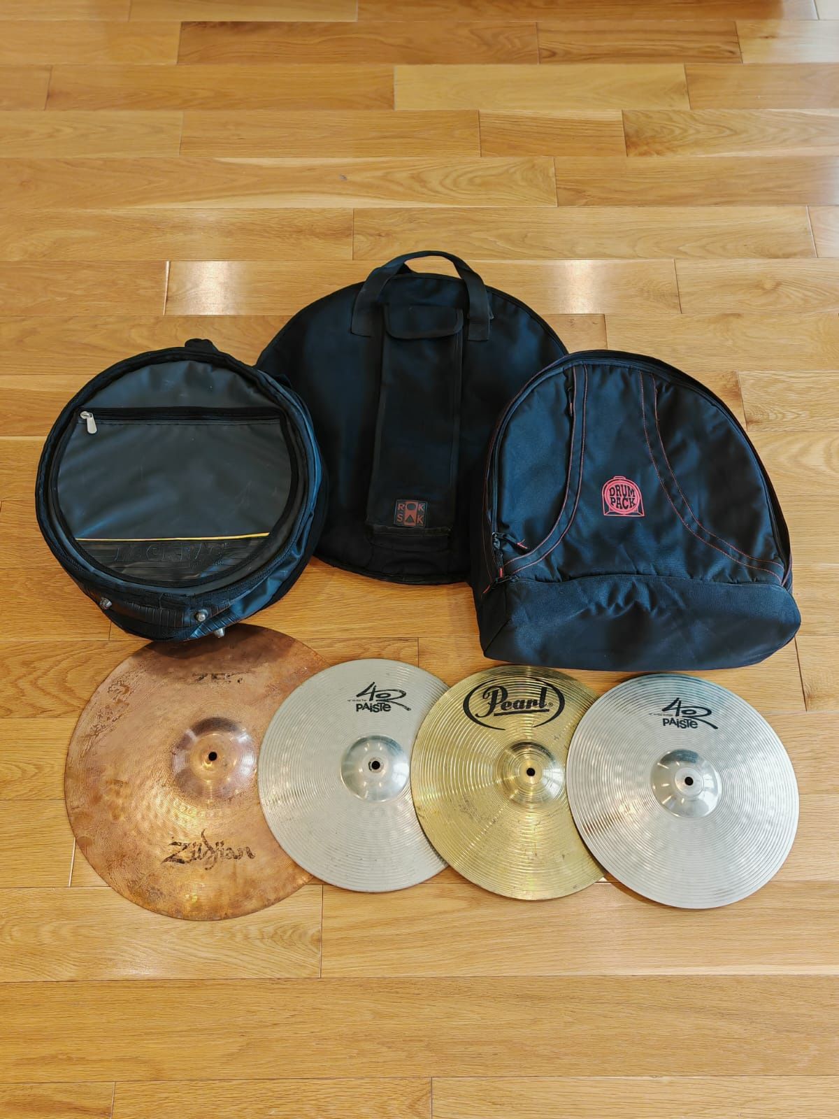 Cymbals + Bags Bundle (Zildjian, Paiste, Pearl)