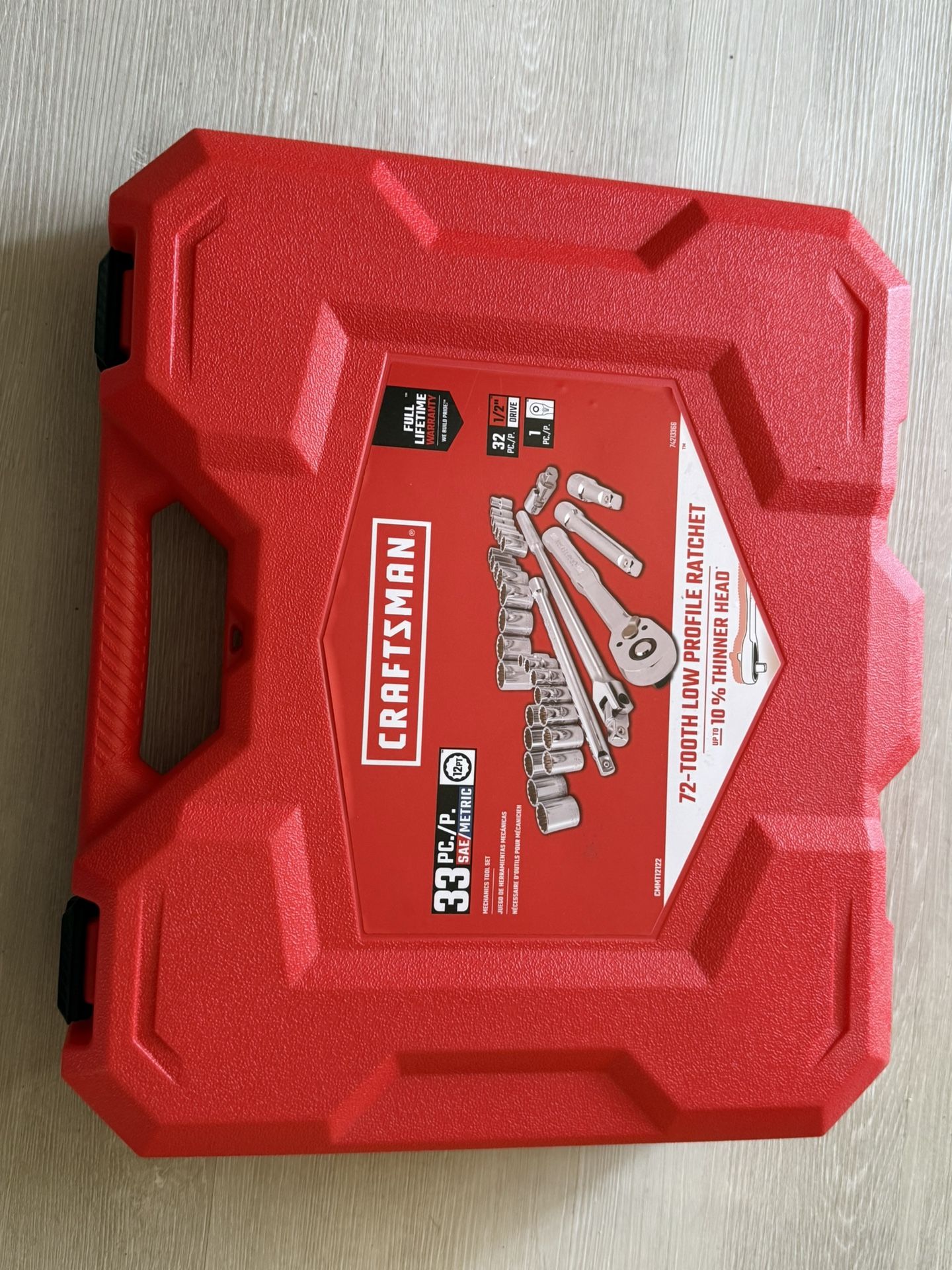 Craftman 1/2 In Drive Mechanic Tool Set 33 Pieces Metric And Standard