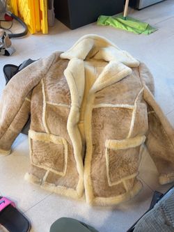 Vintage Schott NYC Shearling Sheepskin Coat – Made in USA – Size 44