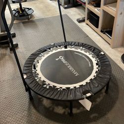 Exercise trampoline with accessories, including DVD out and all paperwork