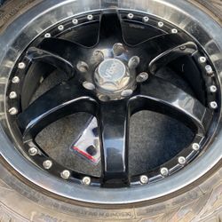 4 Rims With Tires 4 Nuts Size 17