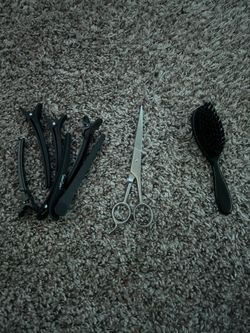 Hair Cutting Tool Set with Clips and Brush