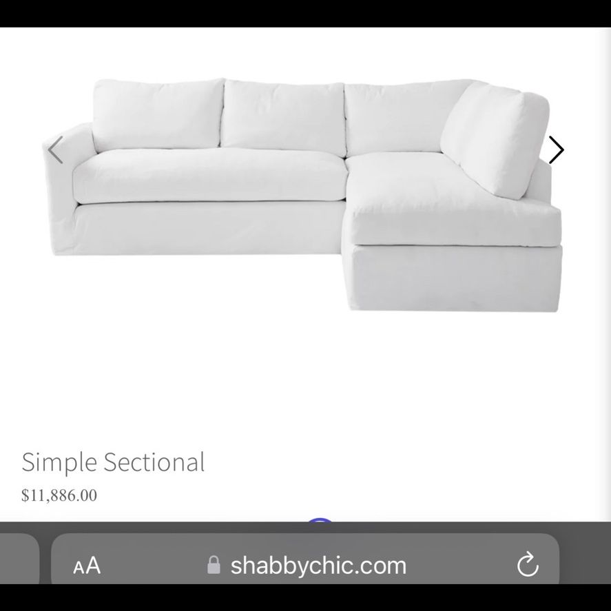 RACHEL ASHWELL' SHABBY CHIC Couch 