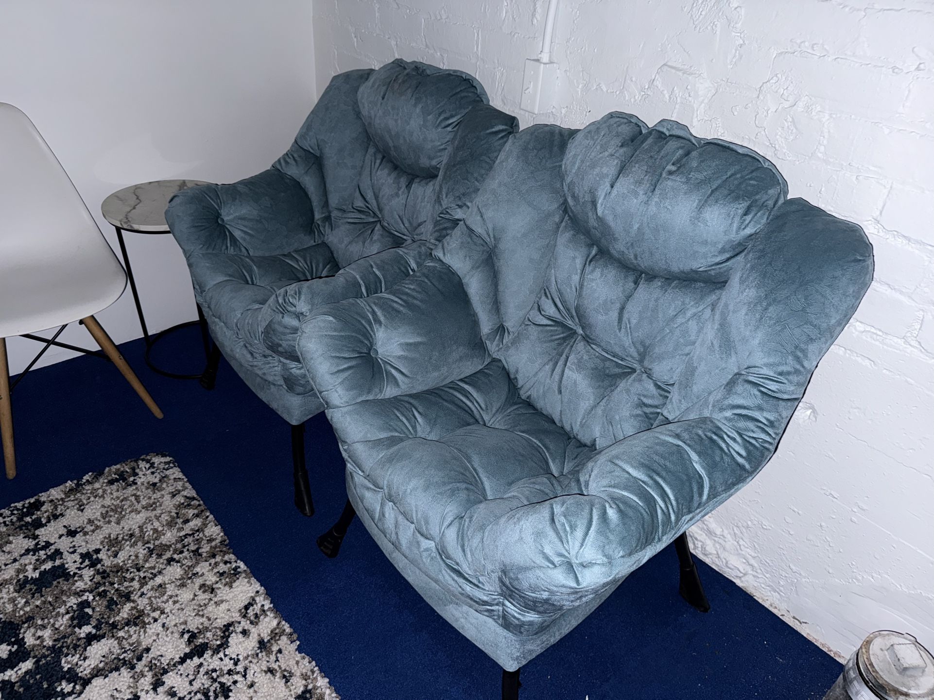 Set Of Fluffy Lounge Chairs