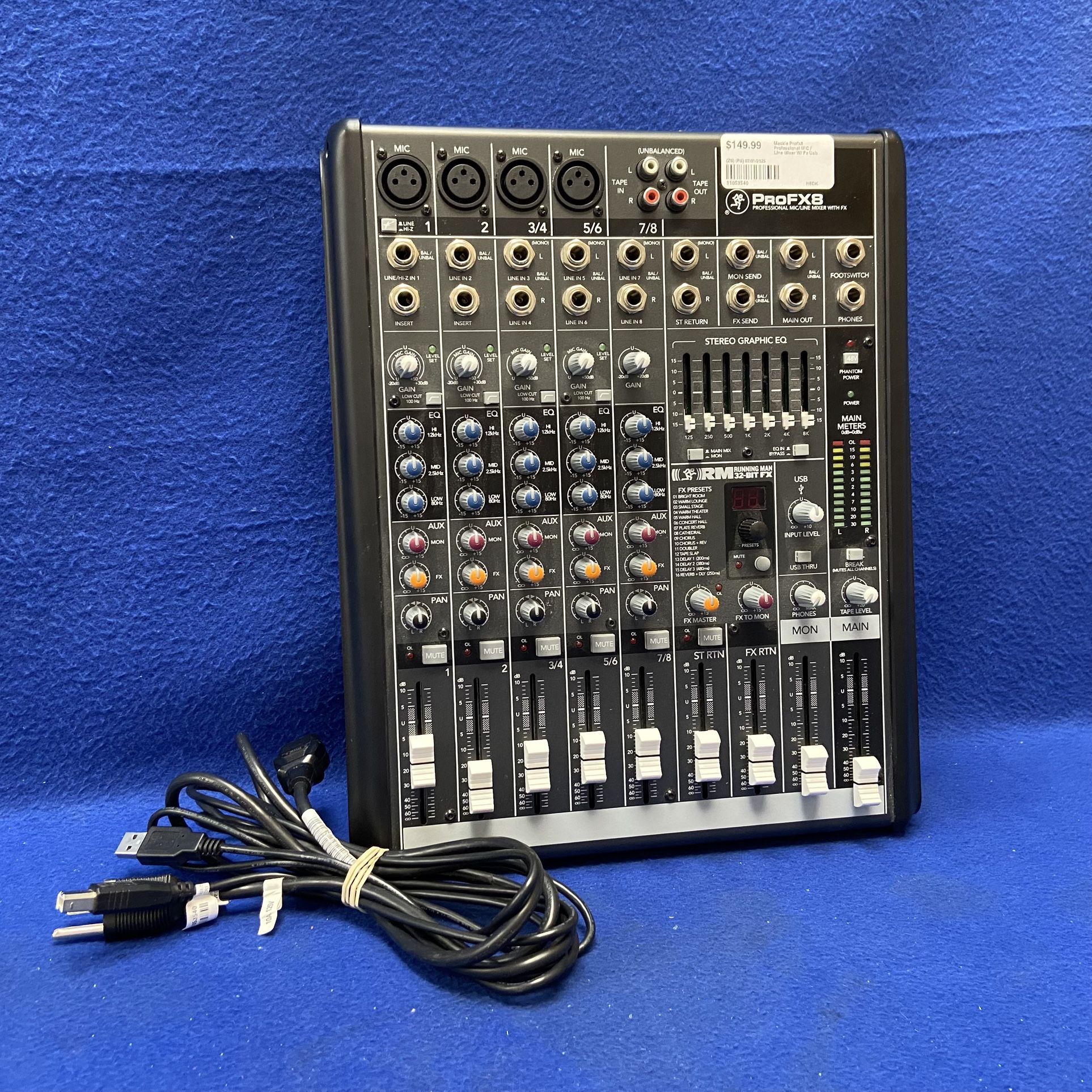 Mackie ProFX8 Professional Mic/Line Mixer 11053540