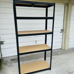 LIKE NEW Shelf Unit 5 Tier Garage Shelf Storage STURDY