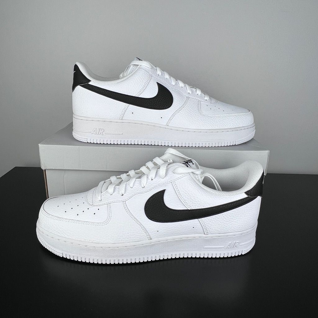 Nike Shoes | New Nike Air Force 1 '07 Mens Sz 15 Sneaker Shoes Ct2302 100 White Black | Color: Black/White...