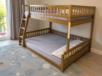 Full XL Over Queen Bunk Bed – Great Condition– $480 OBO