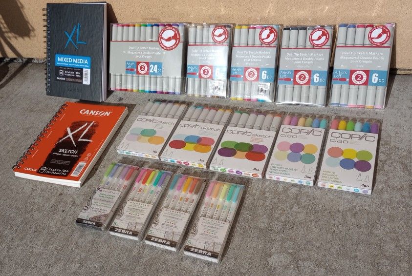Artist's Loft, Copic, Zebra - Artists Markers Lot + Sketch Pads for Sale in  Federal Way, WA - OfferUp