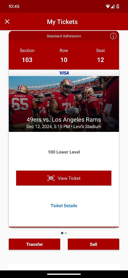 49ers Vs Rams. Thursday Night Football