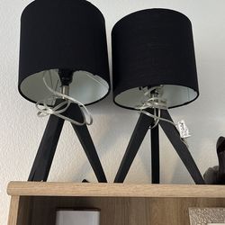 Two Black Matching Lamps