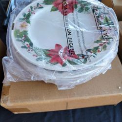 Brand New Princess House Set #4 Platos Grandes Navidenos 