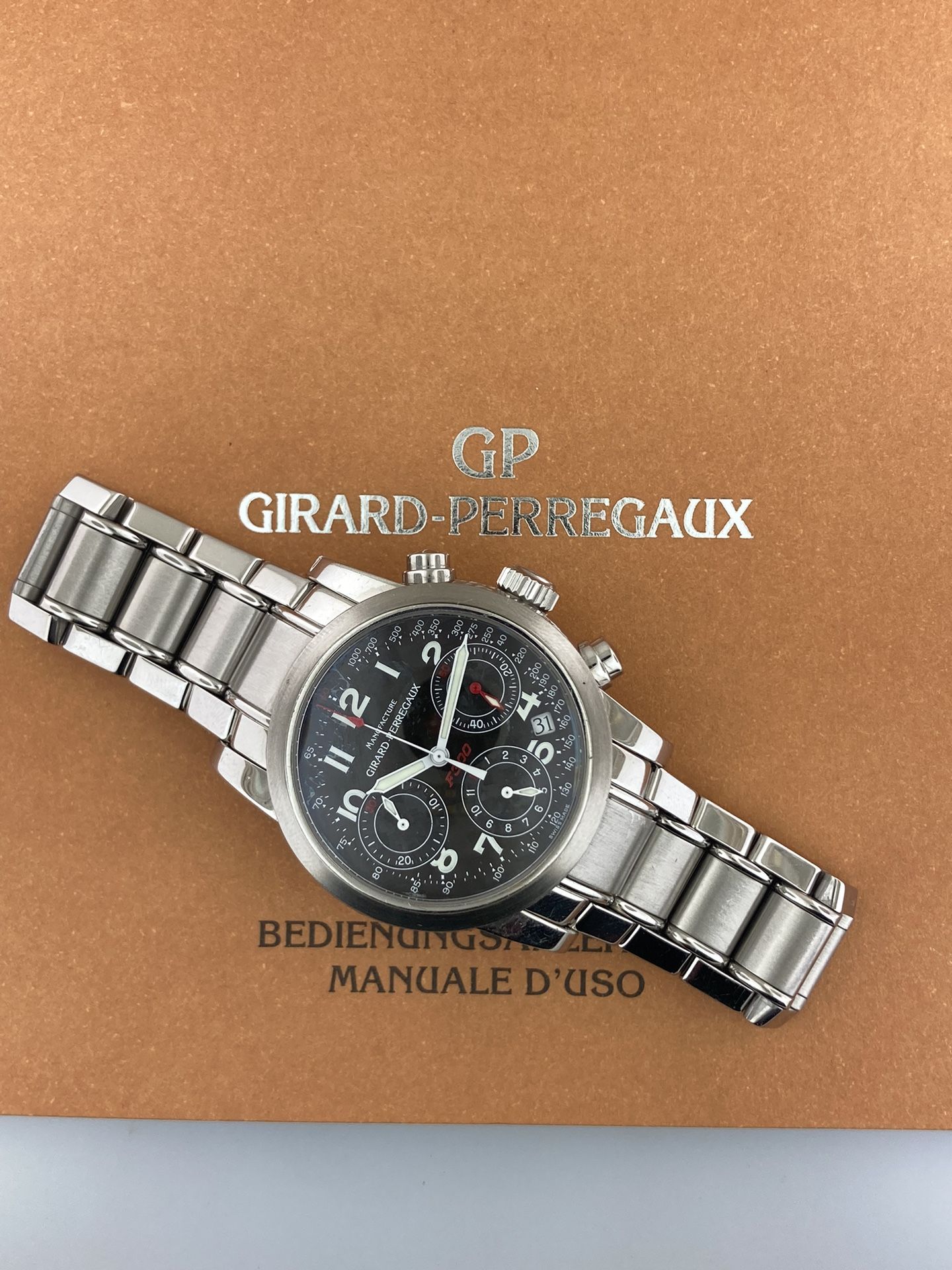 Girard Perregaux F300 Ferrari Chronograph 37mm Triple Dial 8020