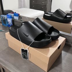 Black Nike Calm Slides Size 10