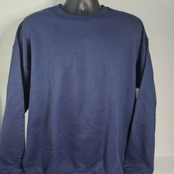 Athletic Works Blue Fleece Crew Sweatshirt Mens XL(46-48)