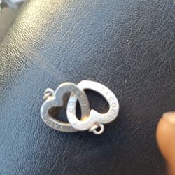 Tiffany Sterling Silver Pure 2 Heart Charm