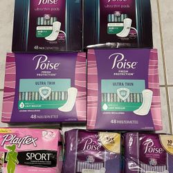 Poise pads and  liners and tampon