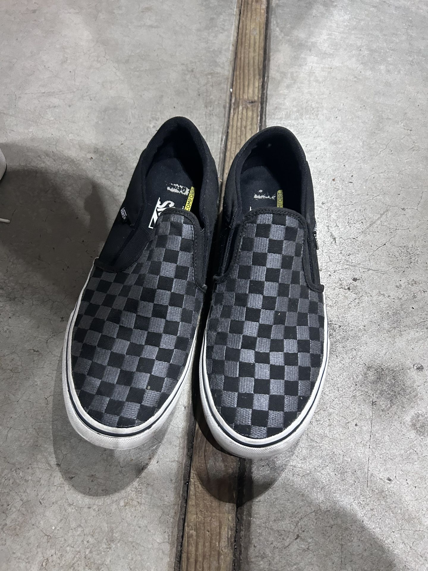 Black Checked Vans