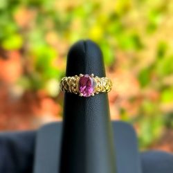 Jewelry 14k solid yellow gold tanzanite 2.00CT ring size 5.25