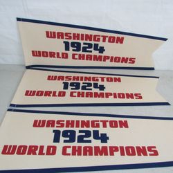 Washington Nationals 3 SGA Senators 1924 World Champions Pennants



