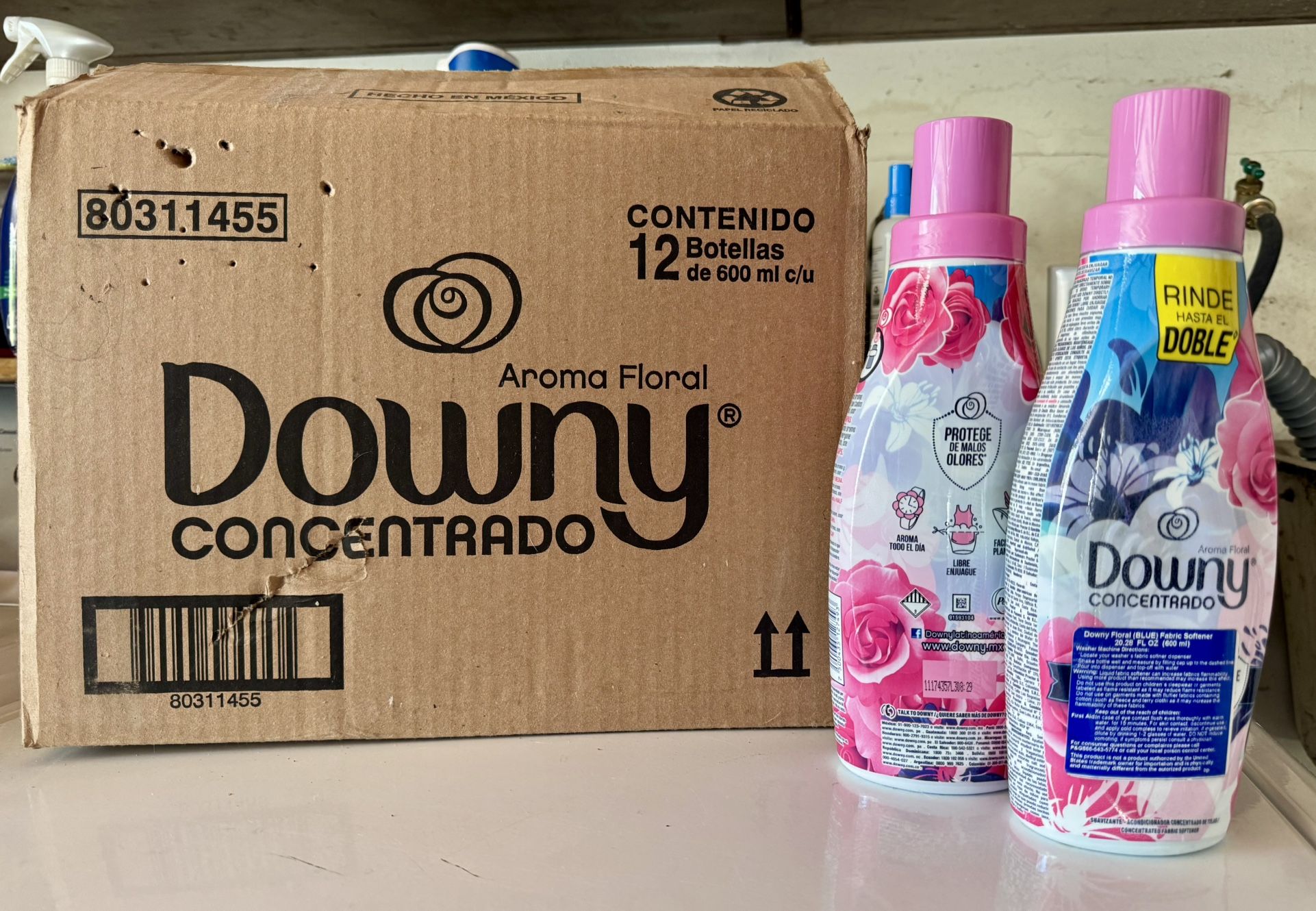 Case Of Concentrated Downy 600 Ml/20.3 Fl Oz