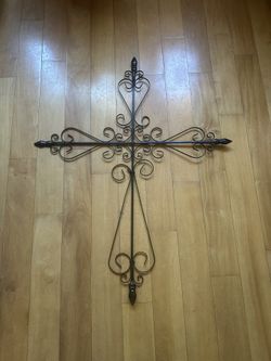 Large Wrought Iron Cross For Wall