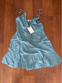 Women’s Cyan/Turquoise Dress – Casual Elegant Fit