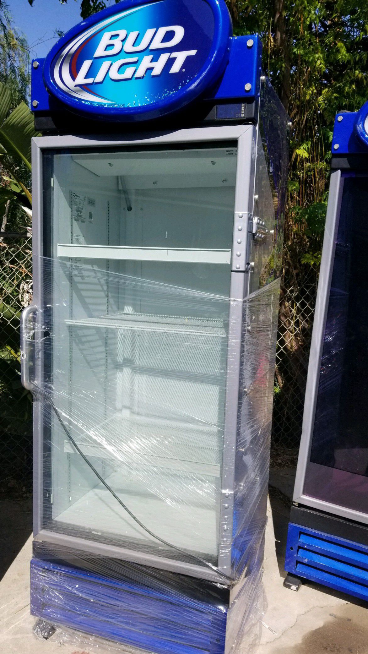 Budlight 6 foot fridge cooler refrigerator glass door