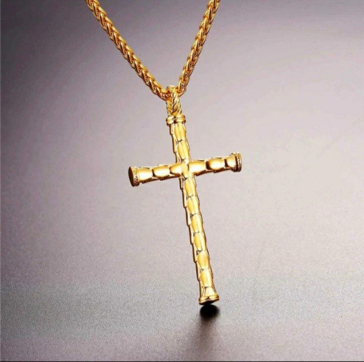 Men's necklace jewelry, Classic Cross Necklace Stainless Steel Dragon Pendant & Chain Christian Jewelry