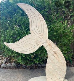 wooden mermaid tail