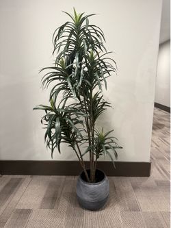 Beautiful 61 Inch Tall Faux Artificial Plant and Pot