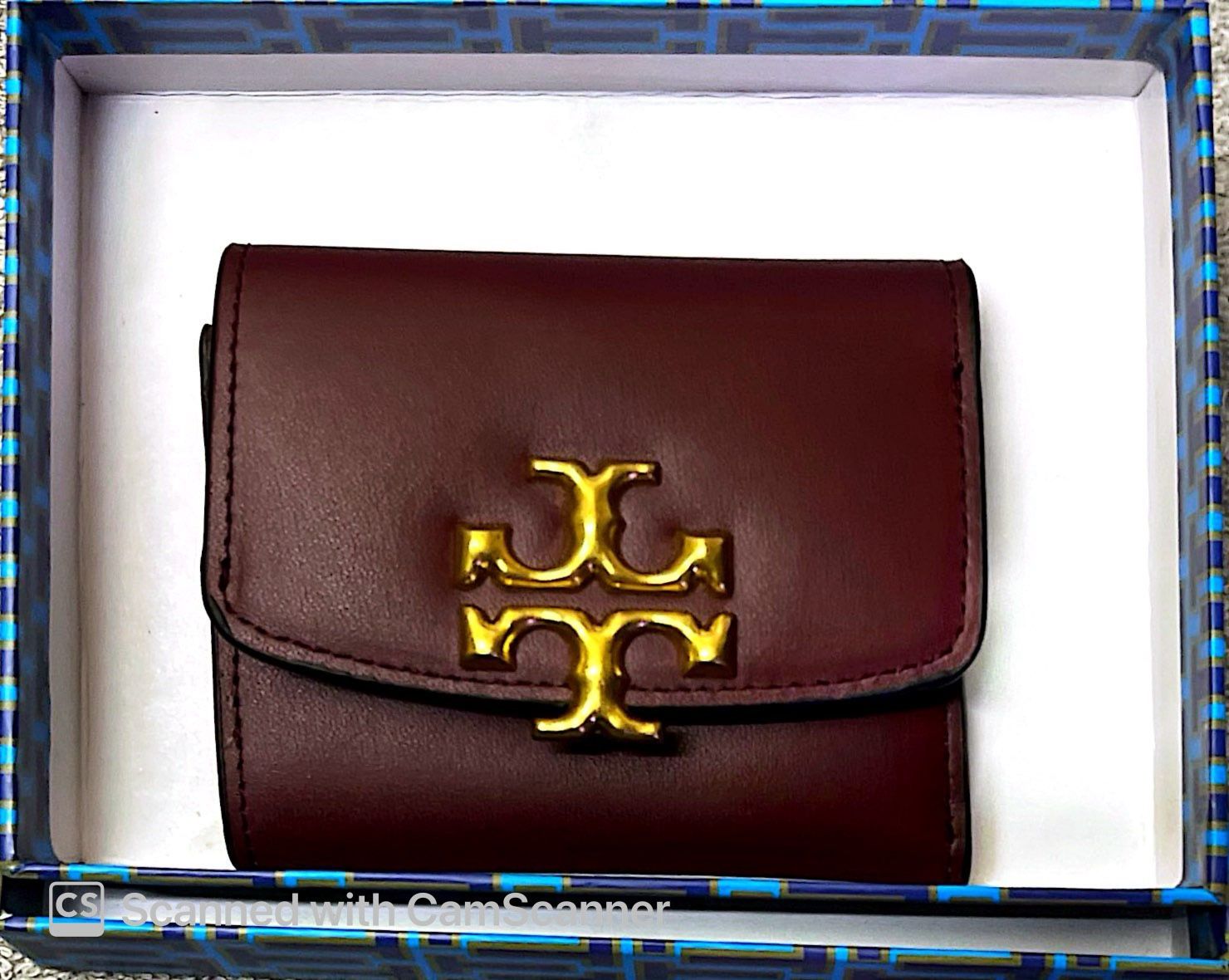Tory Burch Eleanor Mini Wallet in the color "Moose".