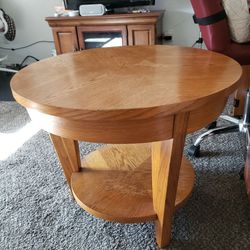 Round Wooden Table 